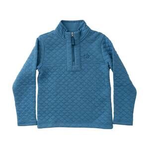 NEW PRODOH boy's quilted zip pullover in copen blue
